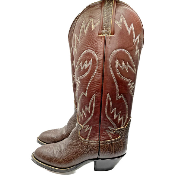 Hondo Other - Hondo Boots 7680 Men's Leather Cowboy Boots Toe #5 Heel #4 Handmade Size 5B